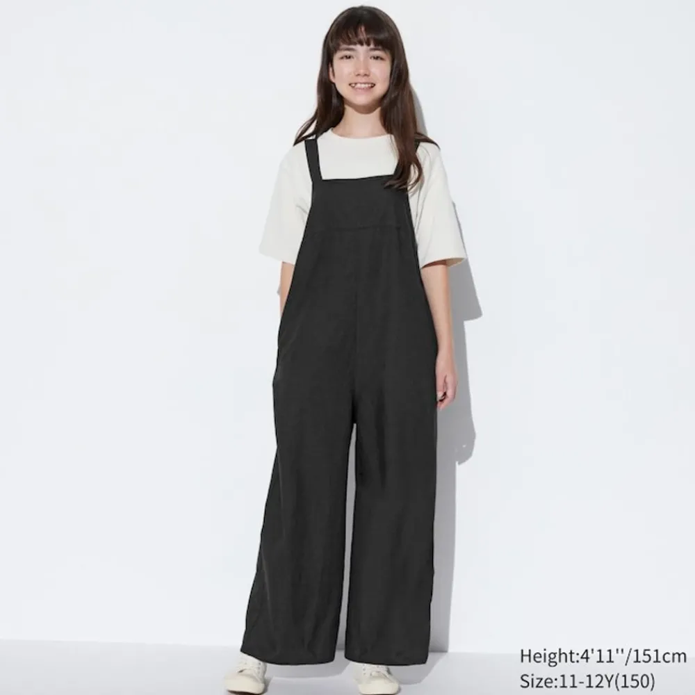 Naturlich Feines Leinen*UNIQLO Madchen Leinenmix Jumpsuit