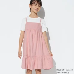 Naturlich Feines Leinen*UNIQLO Madchen Leinenmix Tragerkleid