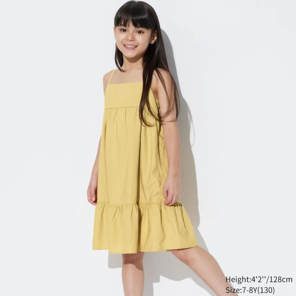 Kleider & Jumpsuits*UNIQLO Madchen Leinenmix Tragerkleid