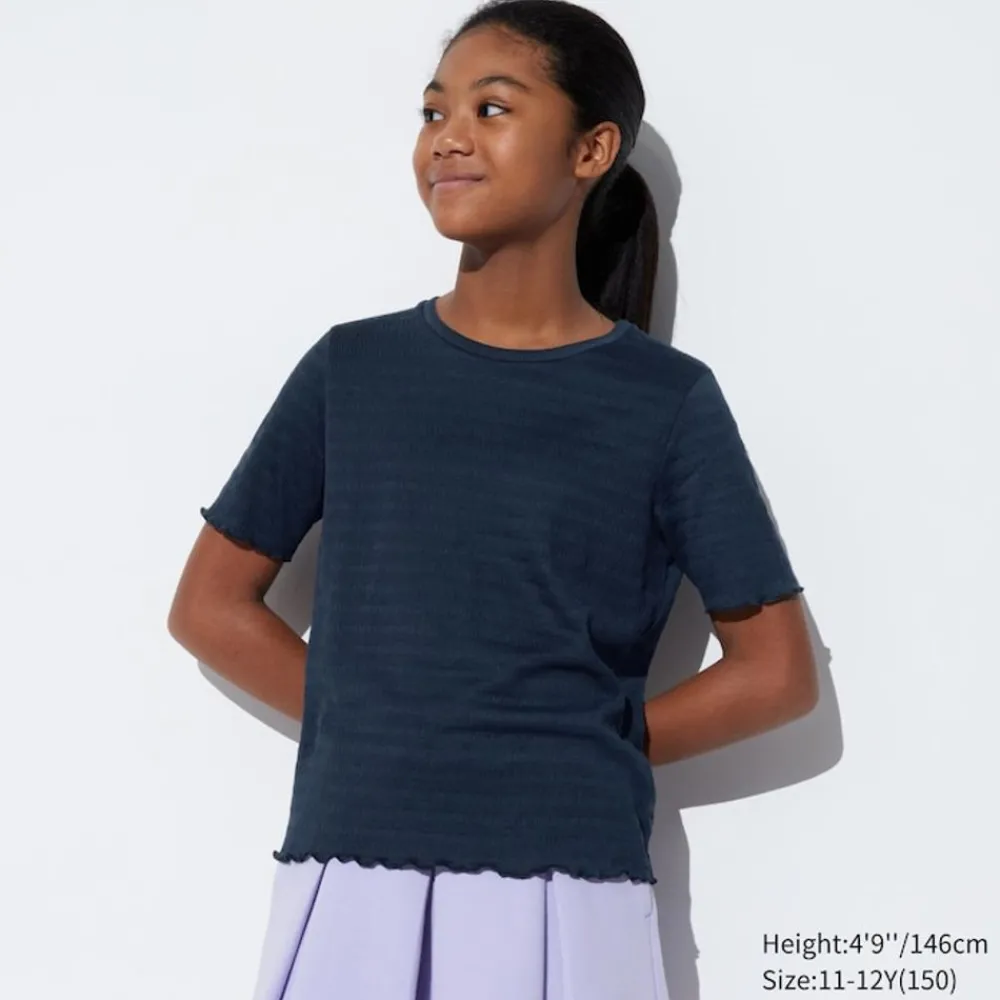 T-Shirts, Bh-Tops & Poloshirts*UNIQLO Madchen T-Shirt Mit Ruschen