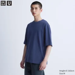 T-Shirts & Oberteile*UNIQLO Oversized Airism Baumwolle Halbarm T-Shirt