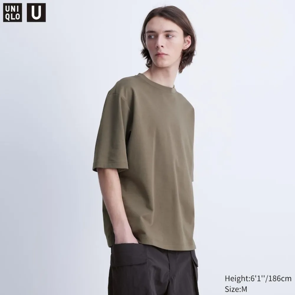 T-Shirts & Oberteile*UNIQLO Oversized Airism Baumwolle Halbarm T-Shirt