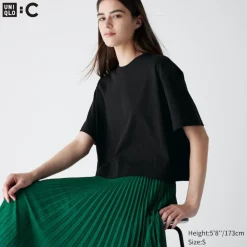 T-Shirts & Oberteile*UNIQLO Oversized Cropped T-Shirt