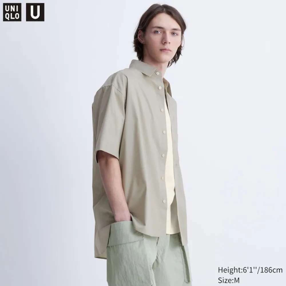 Hemden*UNIQLO Oversized Halbarm Hemd