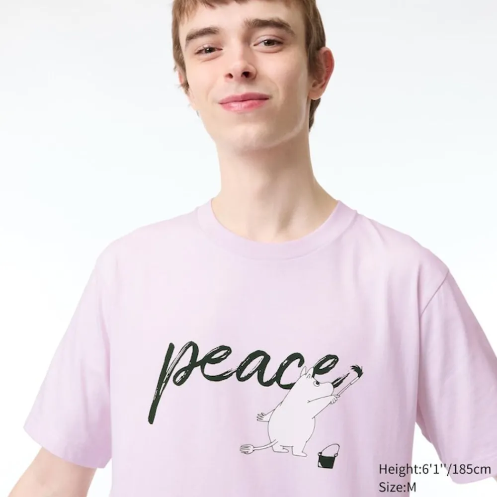 T-Shirts & Oberteile*UNIQLO Peace For All Bedrucktes T-Shirt (Moomin) Pink