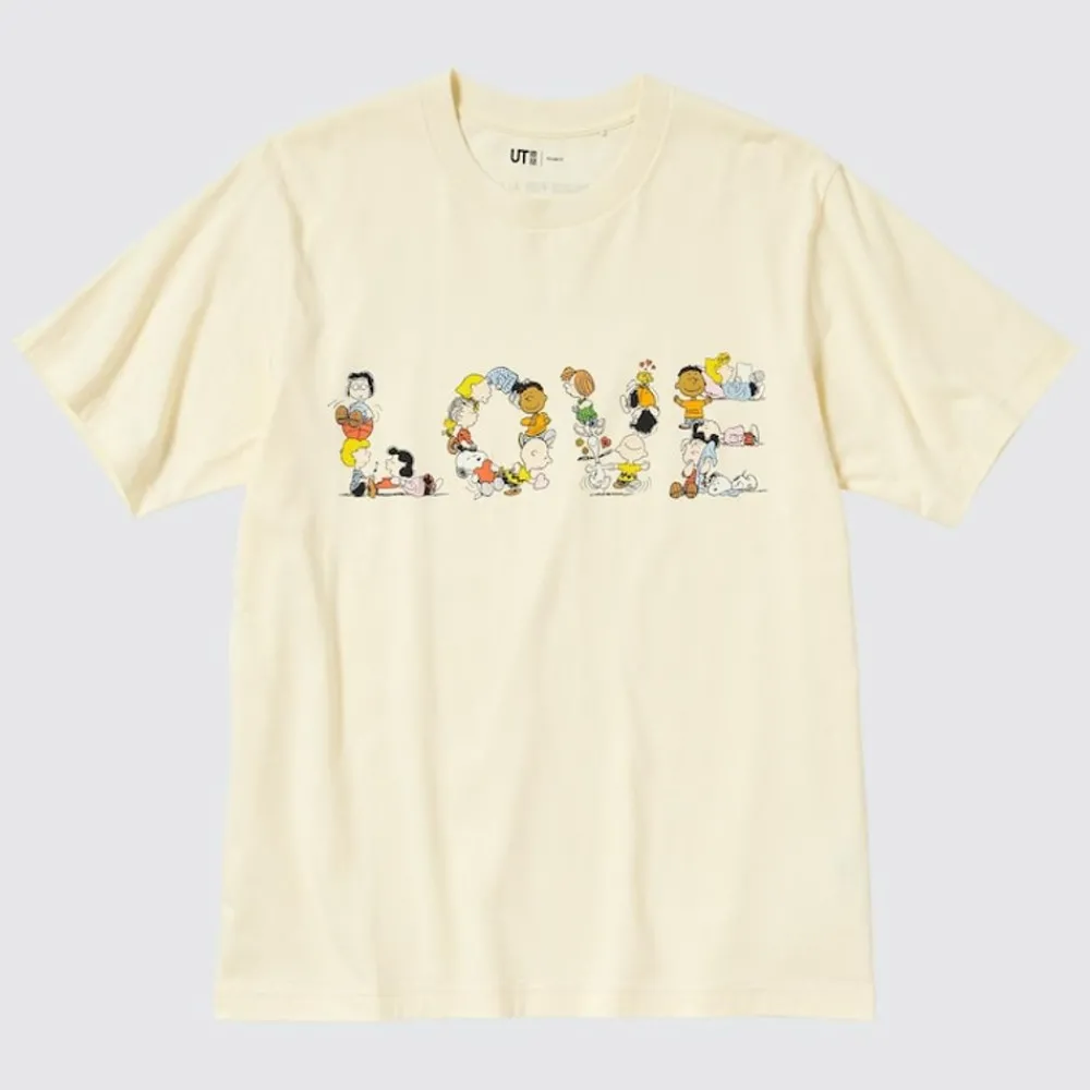 T-Shirts & Oberteile*UNIQLO Peace For All Bedrucktes T-Shirt (Peanuts) Gelb