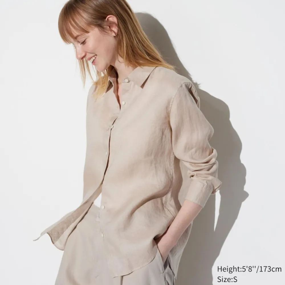 Hemden & Blusen*UNIQLO 100 % Premium Leinen Langarm Bluse