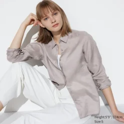 Hemden & Blusen*UNIQLO 100 % Premium Leinen Langarm Bluse