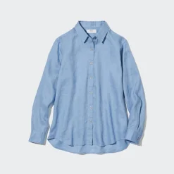 Hemden & Blusen*UNIQLO 100 % Premium Leinen Langarm Bluse