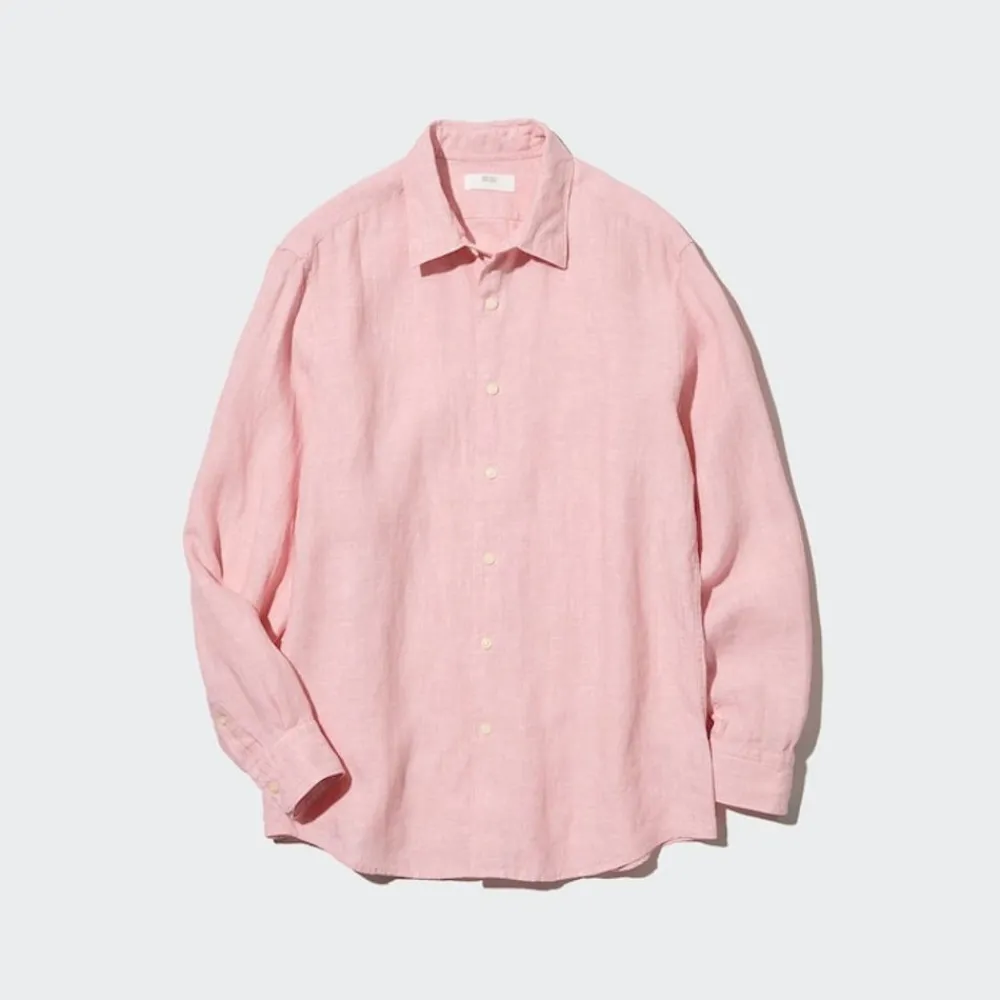 Hemden*UNIQLO 100 % Premium Leinen Langarm Hemd