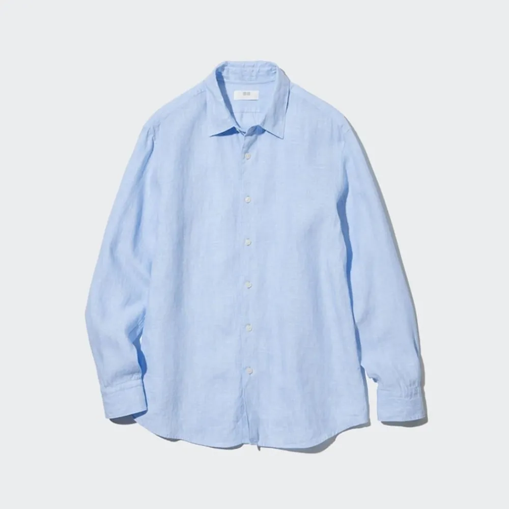 Hemden*UNIQLO 100 % Premium Leinen Langarm Hemd