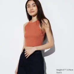 T-Shirts & Oberteile*UNIQLO Sanftes Geripptes Cropped Tanktop