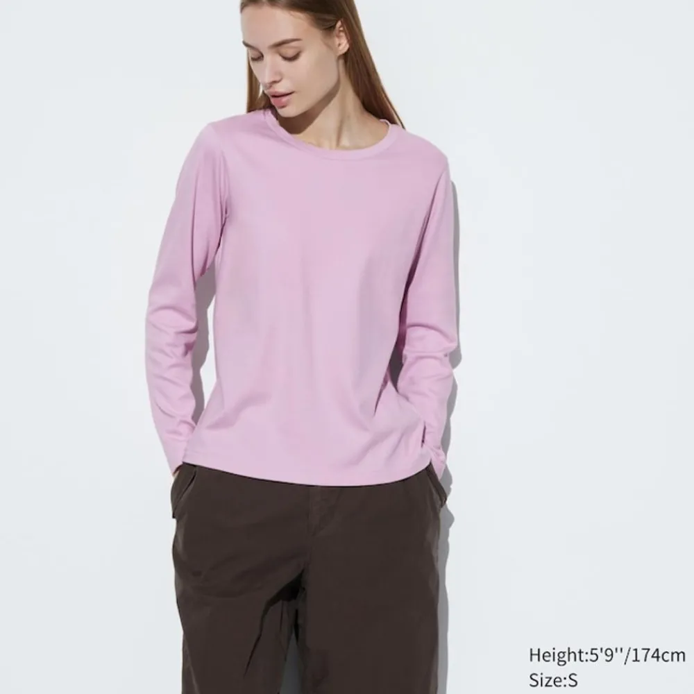 T-Shirts & Oberteile*UNIQLO Sanftes Stretch Baumwolle Langarmshirt