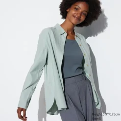 Hemden & Blusen*UNIQLO Sanfte Velours Langarm Bluse