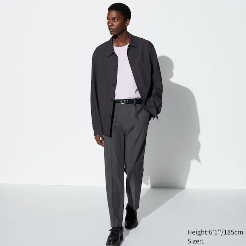 Hosen, Chinos & Jogginghosen*UNIQLO Smart Stoffhose In 7/8-Lange (Wolloptik, Lang)