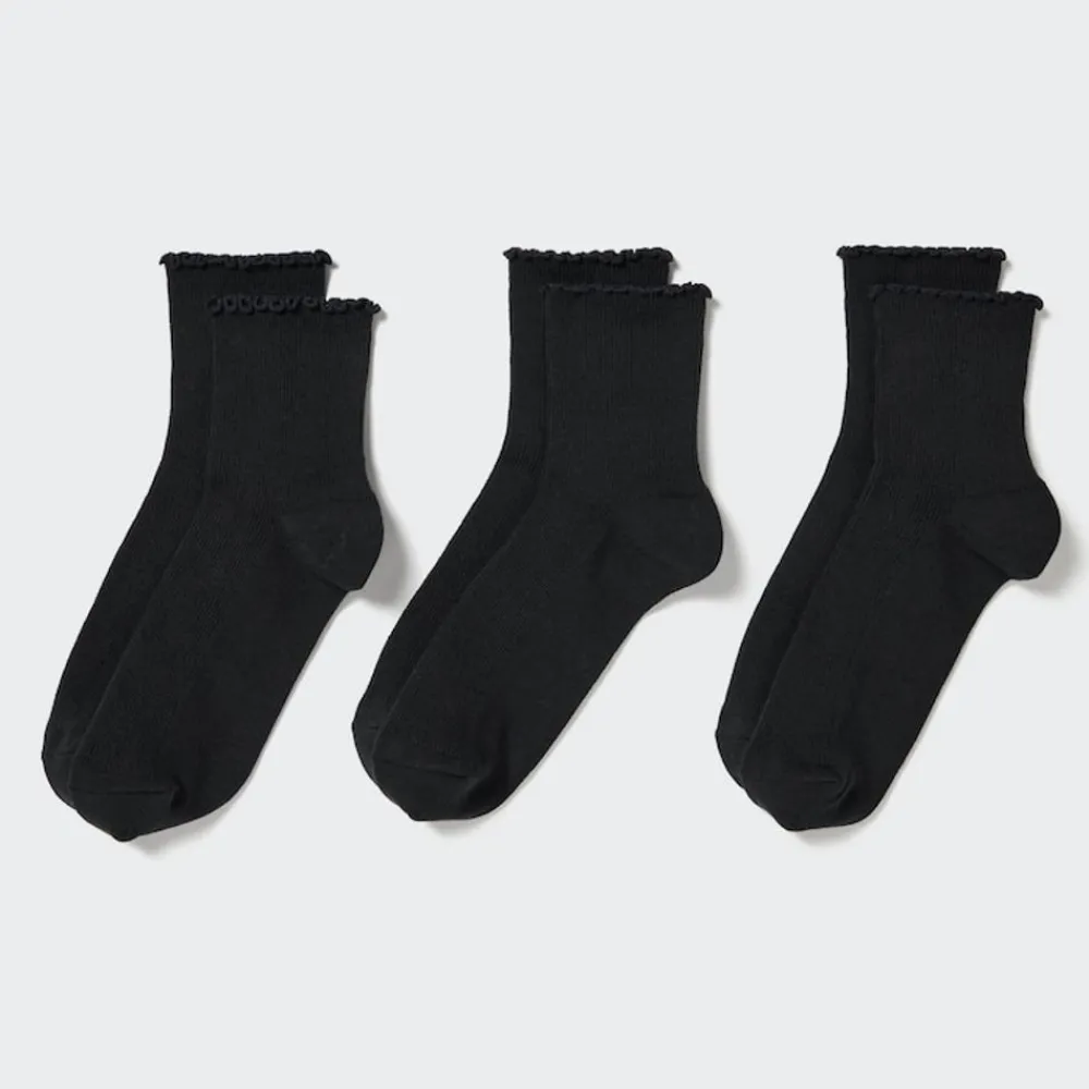 Socken, Strumpfhosen & Leggings*UNIQLO Socken (3 Paar) Schwarz