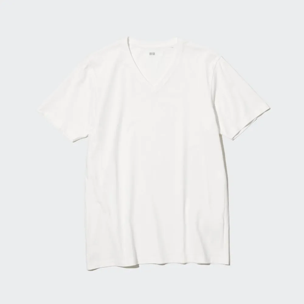 T-Shirts & Oberteile*UNIQLO 100% Supima Baumwolle T-Shirt Mit V-Ausschnitt