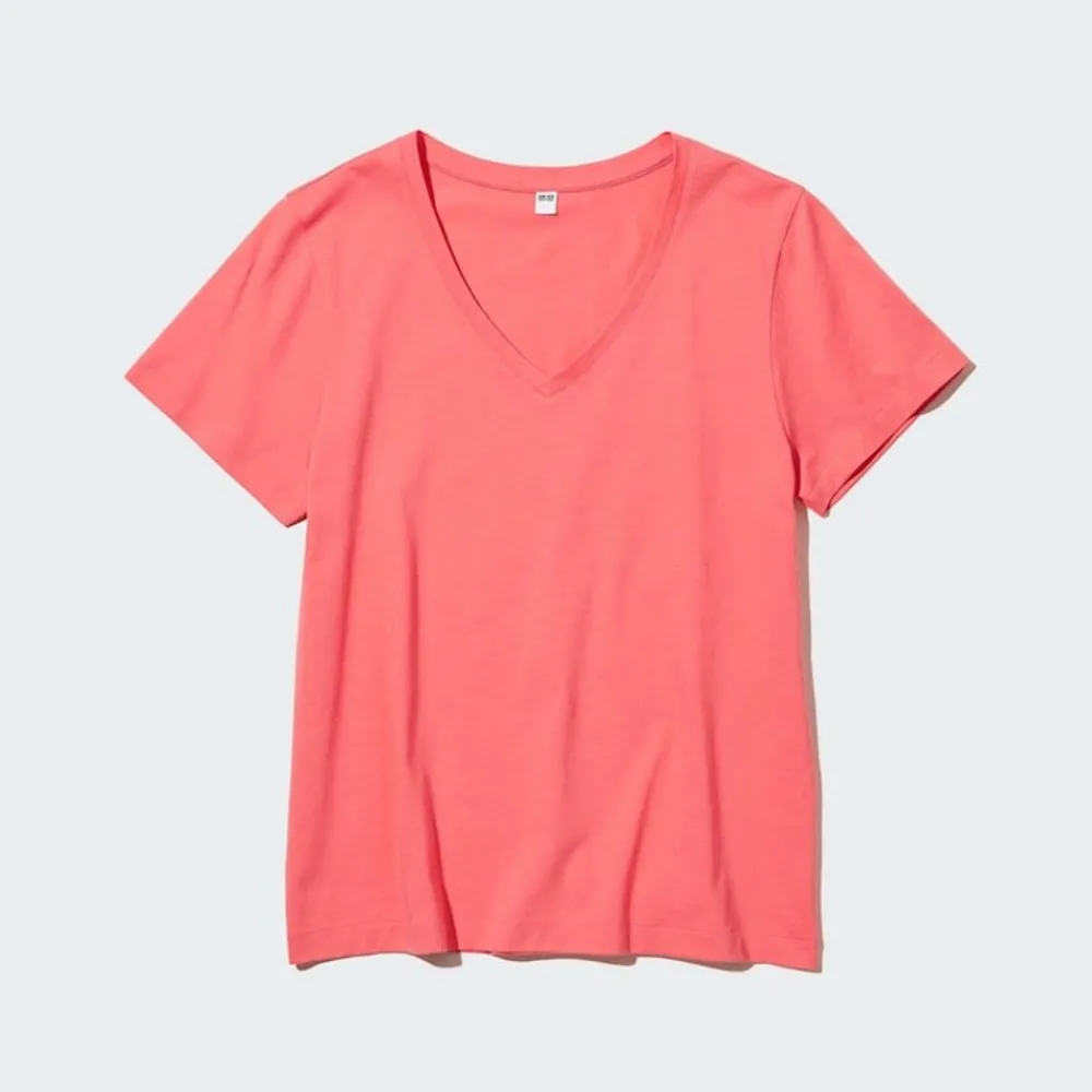 T-Shirts & Oberteile*UNIQLO 100 % Supima Baumwolle T-Shirt Mit V-Ausschnitt
