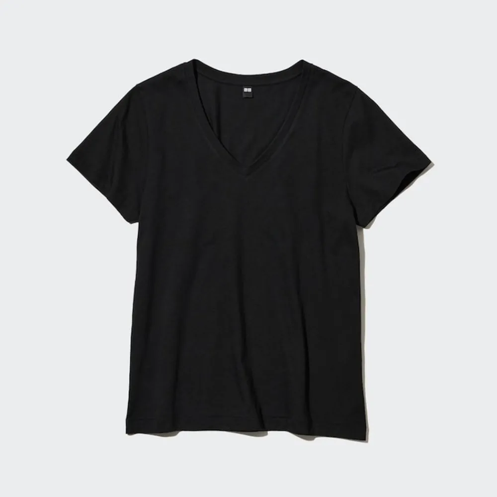 T-Shirts & Oberteile*UNIQLO 100 % Supima Baumwolle T-Shirt Mit V-Ausschnitt