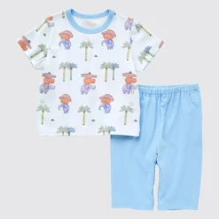Pyjamas*UNIQLO The Picture Book Collection Ut Bedruckter Dry Kurzarm Pyjama Blau