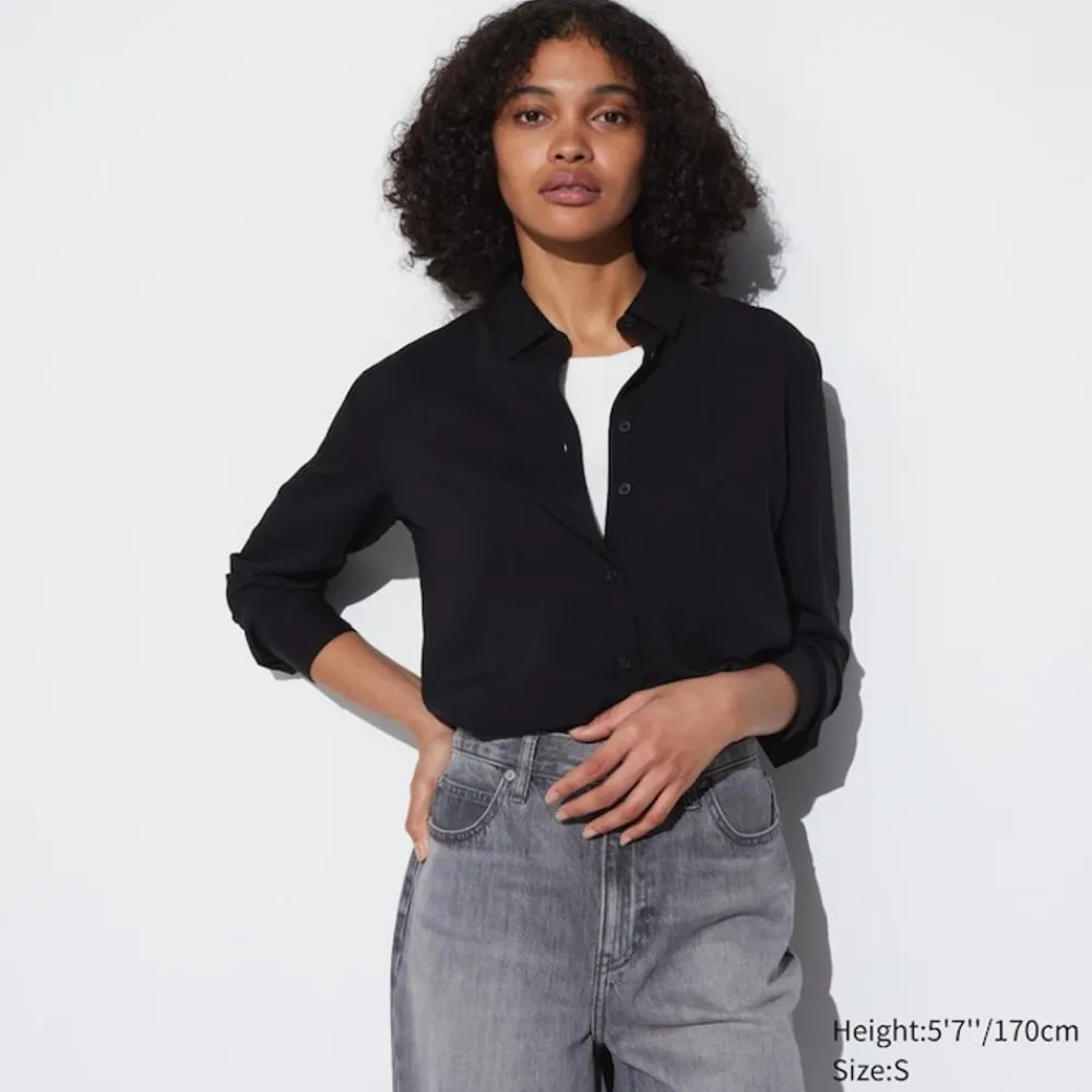 Hemden & Blusen*UNIQLO Viskose Langarm Bluse