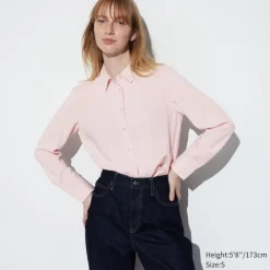 Hemden & Blusen*UNIQLO Viskose Langarm Bluse