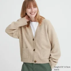 Pullover & Strickjacken*UNIQLO Weiche Souffle Cropped Strickjacke